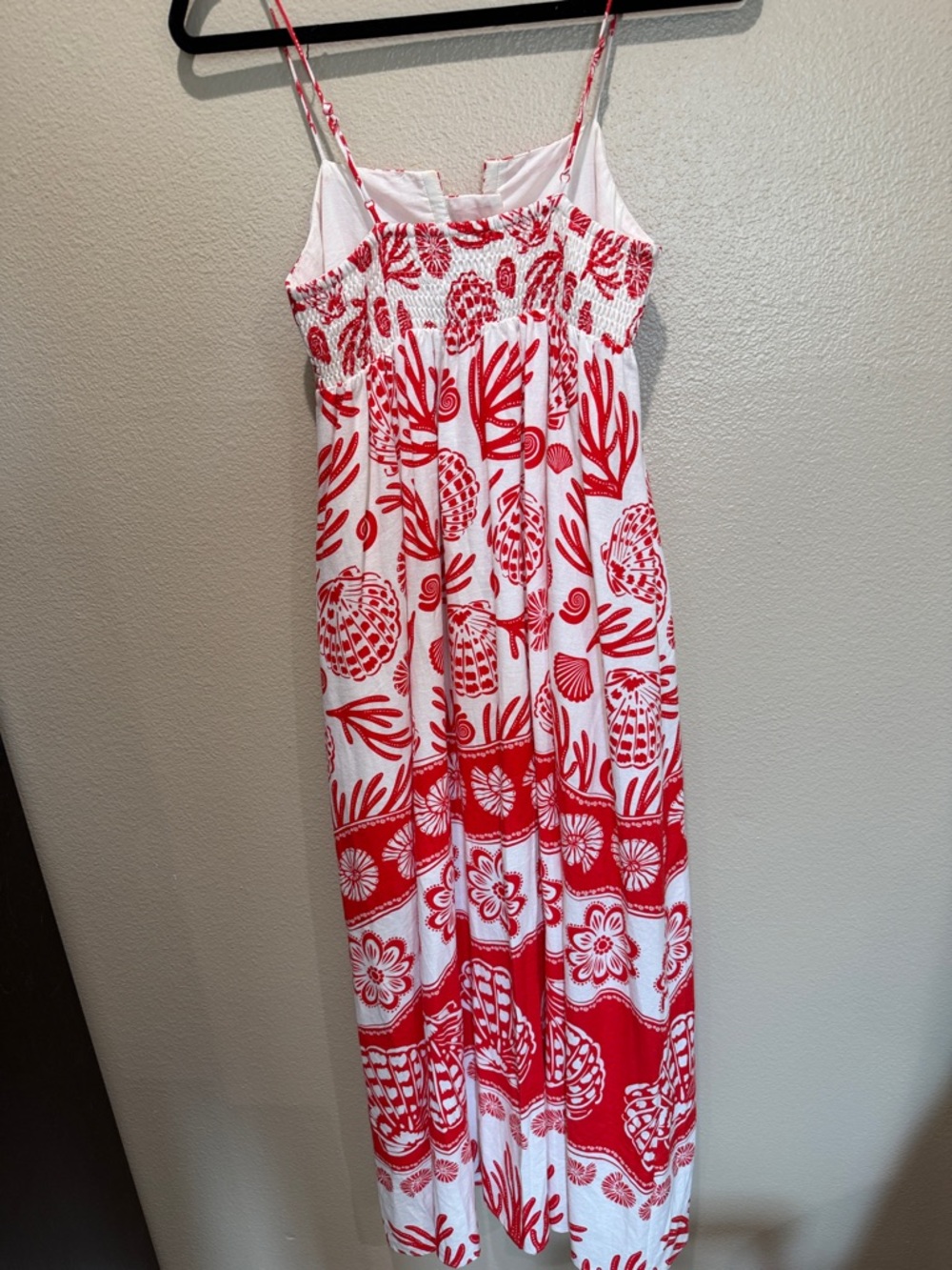 NEW! Viral Calypso St. Barth Red Sea Shell Linen Maxi Dress - MUST HAVE! - Picture 8 of 10